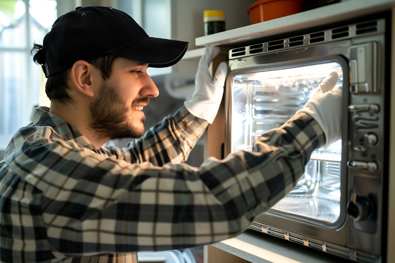 Professional appliance repair technician with washing machine, dishwasher, refrigerator, and other kitchen appliances - Dublin appliance repair services in Blanchardstown, Neilstown, Clondalkin, Clonsilla & more.
